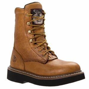 GEORGIA Youth  Full Grain Leather Lacer Boots Work Boot G213 Tan Size 4 Western